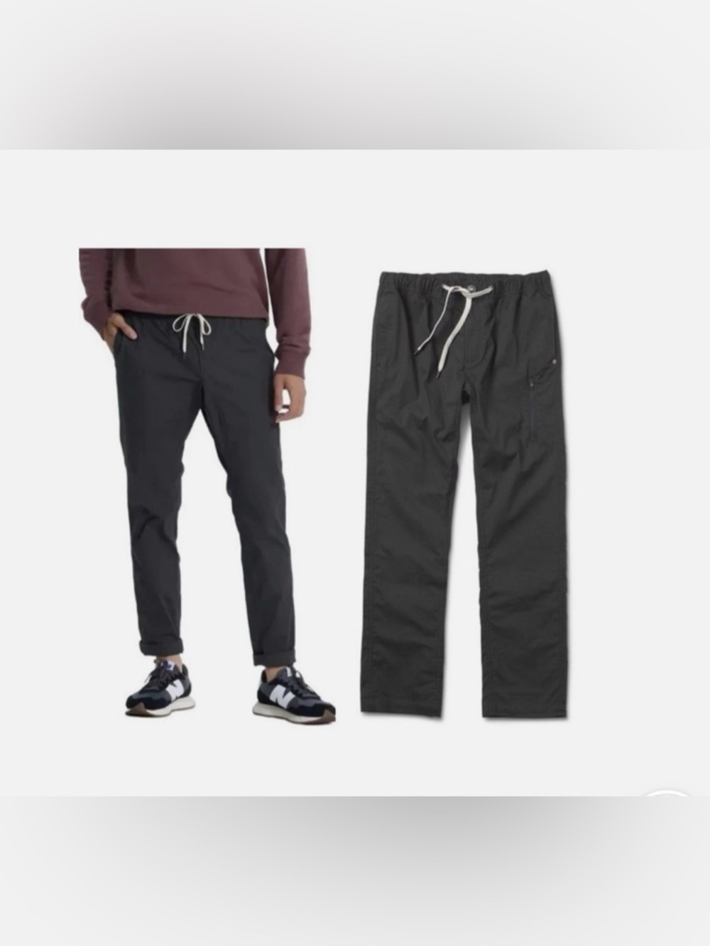 Vuori Men's Ripstop Charcoal Black